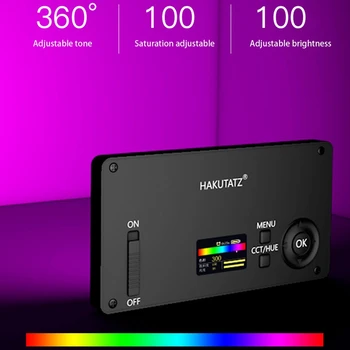 RGB LED Prenosné Video Svetlo, Vstavané 1400MAh Batérie, 72 LED Svetlá, 3000-6000K Stmievateľné RGB Kameru, Video Svetlo,