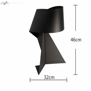 JW Nordic Štýl Moderný Minimalistický Tvorivé stolná Lampa Black Železa Spálňa Posteli Štúdia Pracovať Origami Dekoratívne Stolové Lampy, Dekor