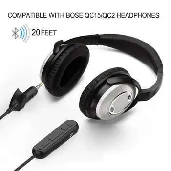 Bluetooth 5.0 Stereo Audio Adaptér Bezdrôtové Handsfree Prijímač Pre Bose Kľudnej Pohodlie QuietComfort QC 15 2 QC15 QC2 Slúchadlá