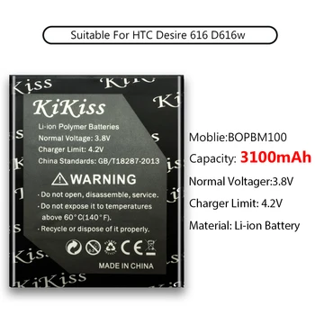 3100mAh High Capacity Batérie Pre HTC Desire 616 D616w BOPBM100 mobilného Telefónu, Batérie, Veľký Výkon