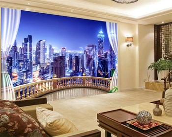 Beibehang 3D Tapety 3D Moderné Mesto Krajiny nástenná maľba Obývacia Izba, Spálňa, TV joj, nástenné Maľby foto tapety na steny 3 d
