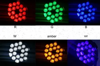 4pcs / Hliník 18x18w RGBWA UV 6in1 LED par svetlo IP 65 Exteriérový vodotesný Led par DMX512 Nepremokavé zariadenia