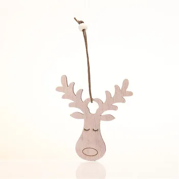 10pcs Drevené Vianočné Elk Strom Veselé Vianočné Závesné Ozdoby Prívesok Dreva Remesiel Vianoce Domov Dekorácie 2020 Navidad Natal