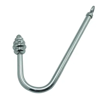 Malá veľkosť jedno vlákno loptu kovové análny háčik zadok plug dilator nerezový análny prostaty masér sex hračka pre muža a ženy