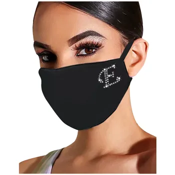 A-Z Módy List cosplay Maska pre Ženy bling bling masksequins Nové módne osobnosti flash šperky drahokamu strapec maska