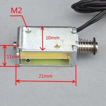 12V DC Sacie Micro Elektromagnet Jar Push Pull Typ Rod Elektromagnetický Magnet 4 mm