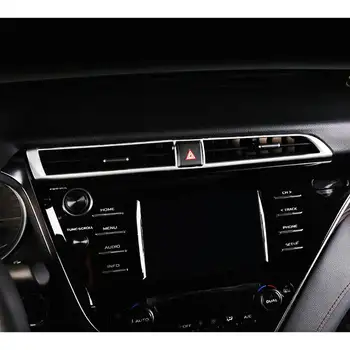 Auto Centrálne Ovládanie Zásuvky Air Vent Kryt pre Toyota Camry 2018 Striebro-chrome Auto Interiéru Nálepky Air Vent Výbava Kryt