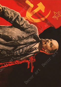 Komunistický Vodca Lenin Stalin Plátno Na Maľovanie Historických Obrazov Na Stenu Kraft Plagáty Potiahnuté Samolepky Na Stenu Domáce Dekorácie Darček