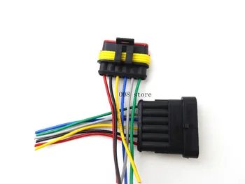 1set 6 Pin Auto Spôsob, ako Mužskej & Žena Nepremokavé Elektrického Konektora Pripojte kábel