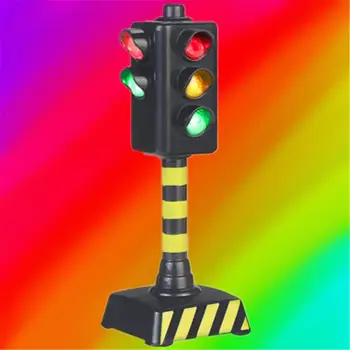 Mini Dopravné Značky v Cestnej Svetlo Blok So Zvukom LED Detí Bezpečnostné Vzdelávanie Deti Puzzle semafor Hračky pre Chlapcov, Perfektné Darčeky
