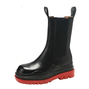 Super Nový Produkt Zhongtong dámske Topánky Chelsea Boots Non-slip Hrubé Dno Motocykel Topánky Dážď Topánky Hot Predaj