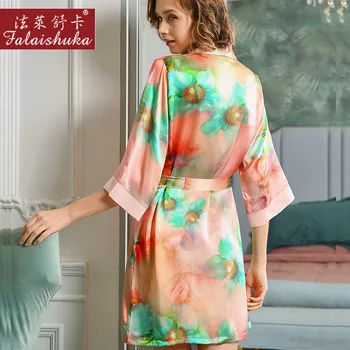 Ušľachtilý Kvetinový Originálne hodvábne šaty šaty, oblek ženy Sexy elegantné svadobné kimono šaty pre ženy odev župan nevesta S5650