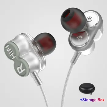 Nové Super Bass Stereo Hudobné Slúchadlá 3,5 mm Káblové slúchadlá Dual Pohybe Cievky Slúchadlá s Mikrofónom Pre MobilePhones,Športové