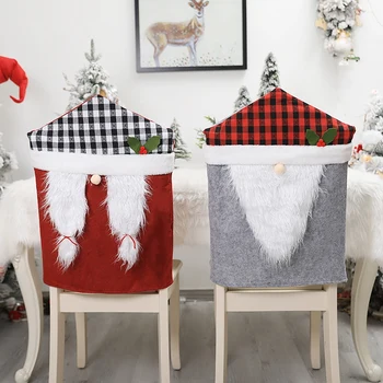 2 Ks Vianočné Stoličky Kryt Santa Claus, Vianočné Dovolenku Strany Festival Domov Stole, Kuchyňa Prestieranie Nastaviť