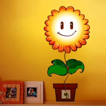 Vymeniteľné 3D Stenové Nálepky LED Nočné Svetlo Cartoon DIY Tapety na Stenu na Čítanie pre Deti Slnečnice, Dalmácie, Ružová Ošípaných, Odchod