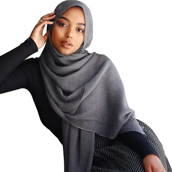 20pcs NOVÉ módne skladaný hidžáb šatku obyčajný crinkle šatkou moslimských hijabs ženy obyčajný maxi šály, šatky islamskej scarfs 18 farba