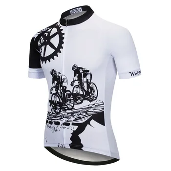 2021 Pro Team Muži Krátky Rukáv Cyklistika Dres Ropa Ciclismo Cyklistické Oblečenie, Cyklistické Oblečenie, Tričká Top GEAR Maillots Čierna Biela