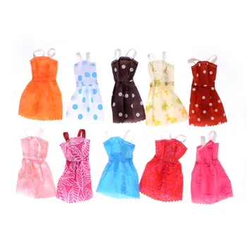 10 Ks Handmade Módy Šaty Pre Bábiky Krásne Party Oblečenie Pre Bábiku Dieťa je Dar Náhodný