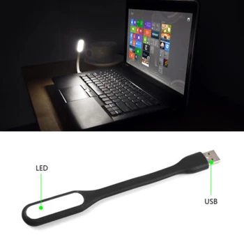Horúce Flexibilné USB LED Svetlo Lampy Čierne Mini Vysoký Jas Svetla na Čítanie, Na Klávesnici Počítača Čítanie Notebook Notebook Veľkoobchod