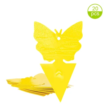 Huba Štěnice Dual Stranný Hmyzu Žltý Motýľ Tvarované Netoxické Pre Vošky Catcher Rastlín Sticky Pasce Prípravky Na Kontrolu Škodcov Ovocných Lietať