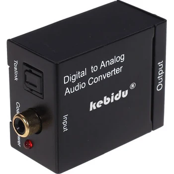 Kebidu Digitálny Adaptér Optický digitálny Koaxiálny v ýstup RCA Toslink Signál na Analógový Audio Prevodník Adaptér Digitálny signál na Analógový Výstup