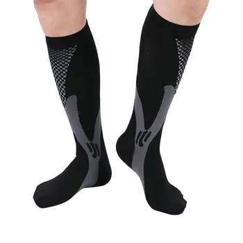 Profesionálne Muži Ženy Nohu Podporu Priedušné Strečové Kompresné Ponožky Pod Podkolienky Fit Shin Dlahy Letu Cestovanie Šport