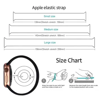 Elastické slučky watchband pre Apple Hodinky band 6 SE 5 4 40 mm 44 mm Sólo Silikónový náramok pre iWatch pásma series 3 38mm 42mm Popruh