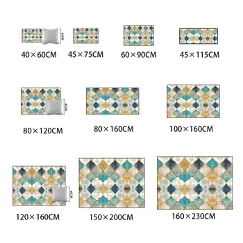 Retro Americký Koberce Geometrie Marocký Národnej Štýl Dvere Spálne Mat Obývacia Izba Koberec domov koberec oblasti koberec spálňa decor