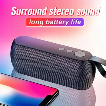 Prenosný Bluetooth Reproduktor Stereo Zvuk S Mic Tf Karty, Fm Rádio, Aux Mp3 Hudbu Hrať Vonku Soundbar Speaker