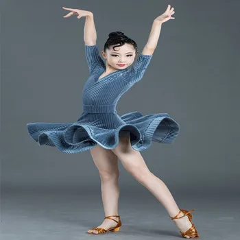 Latinské Tanečné Šaty Moderný Spoločenský Tanec Kostým Pre Deti Súťaže Šaty Dieťa Dievča Jazz Cha Cha Rumba, Samba Vestidos 110-180