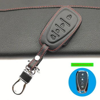 Najnovšie originálne kožené kľúča vozidla kryt prípade, nastavený pre Chevrolet Cruze Malibu 2016 XL Camaro Diaľkové keyless 4 tlačidlá tlačidlo shell
