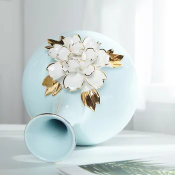 Jednoduché a moderné obývacej izbe, keramická váza domov tvorivé dekorácie, vázy malé čerstvé, suché kvetinové hydroponické váza