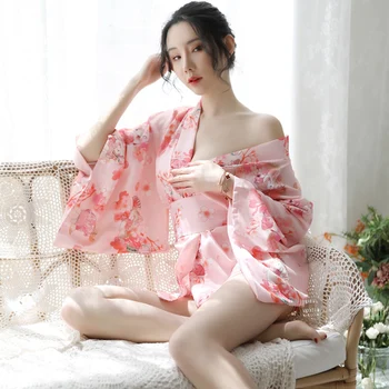 Yukata Šaty Geisha Dievčatá Krátke Voľné Nightgown Kúpanie Šaty, Šaty Žena Japonské Kimono Štýle Sleepwear tvaru Sexy Kostýmy
