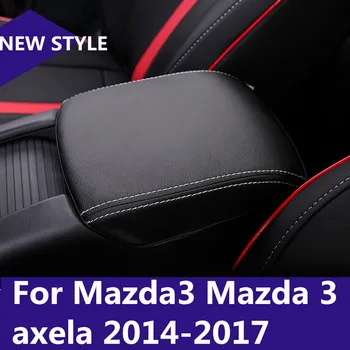 Auto strednej kontajner opierkou box PU Kožené auto auto-styling držiteľ auto príslušenstvo Pre Mazda3 Mazda 3 axela-2017
