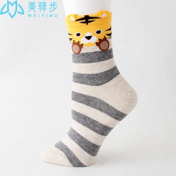 12 Párov Za Set Žakárové Cartoon Malý Tiger dámske Ponožky Kawai Žena Ponožka Veľkoobchod