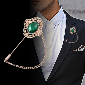 Retro Crystal Strapec Brošňa Pin Dlhé Ihly Preklopke Kolíky a Brošne Kabát Vyhovovali Odznak Luxulry Šperky pre Ženy, Mužov, Doplnky