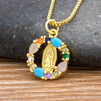 2020 Nový Príchod Panny Márie Prívesok Reťazca Náhrdelník Gold Crystal Fashion Prívesok Katolíckej Šperky Jemné Strany Výročie Dary