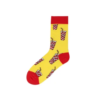 Karikatúra Roztomilý Kawaii Mužov Ponožky Funny Pizza, Hamburger Klobása Potravín Bavlna Mužov Ponožky Harajuku Pohodlie Šťastný Ponožky Mužov