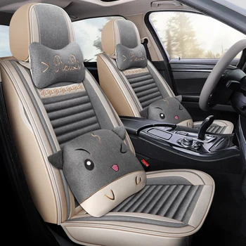 Plné Pokrytie ľanové vlákno auto kryt sedadla auto sedadlá, poťahy na Jaguar2008 xe f typ xf jaguar2008 xj série e tempo fpace ipace