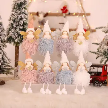 DIY Vianočné Dekorácie, Ozdoby na Vianočné stromčeky Plyšové Anjel Bábika Elf Prívesok Nový Rok Faestival Svadobné Party Visí Dekor