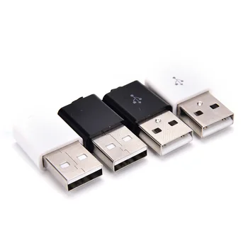 Horúce 10pcs/veľa DIY USB Montáž Adaptéra Konektory USB Muž Zapojte Adaptér Konektora, Kryt biela/čierna farba pre vybral