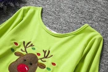 Vianoce, Nový Rok Jeleň Dievčatá Šaty + Stripe Nohavice dvoch-dielny oblek detské oblečenie veľkoobchod pôvodných predajní 1-2-3-4-5 ROK