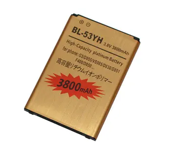 3800mAh Výmena Zlata Li-ion Batéria Pre LG G3 BL-53YH G3 D855 F400 D830 D850 VS985 D850 D851