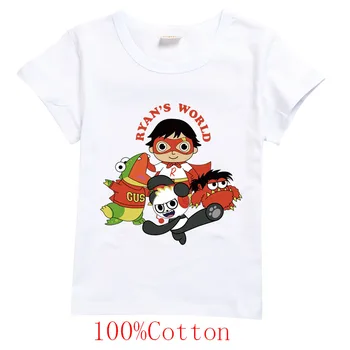 Detské športové karikatúra-krátke rukávy T-shirt Ryan Hračky roztomilý T-shirt 2020 letné módy chlapec a dievča oblečenie recenziu slov