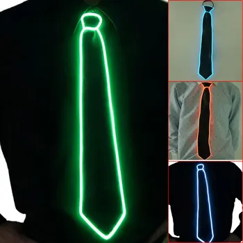 EL Kravatu rozsvieti LED Blikajúce Pásy Svietiť v Pohode EL Drôt Kravatu Svetelný Kravata Pre Mužov Klub Cosplay Party Bar Zobraziť Na Večierok