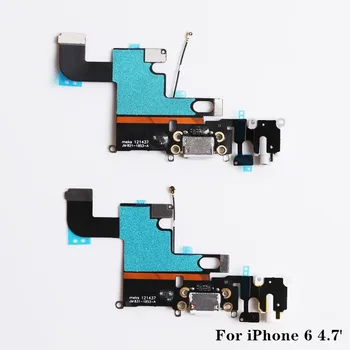 YWEWBJH Nabíjací Port Dock Konektor USB Flex Pre iPhone 5 5 6 6 7 8 Plus Slúchadlá Audio Jack, Mikrofón Flex kábel