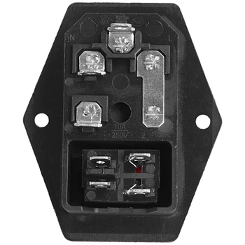 3 Pin IEC320 C14 Vstupný Modul Plug Poistka Switch Muž elektrická Zásuvka 10A 250V