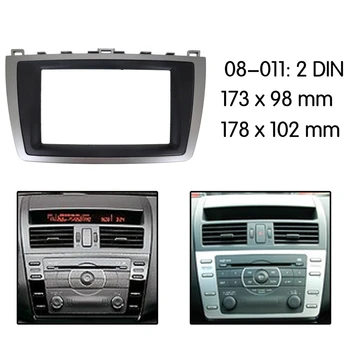 Autorádio Fascias pre Mazda 6 Atenza na roky 2009-2013 2 Din DVD, Stereo Panel Palubnej dosky Refitting Inštalačný Rám