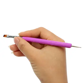 Maľovanie Bodkovanie Perá s 2 končí Akryl UV Gel Polish Kefa Vložky Nástroj 2017 Profesionálny Akryl 2-Spôsoby Nail Art Pen
