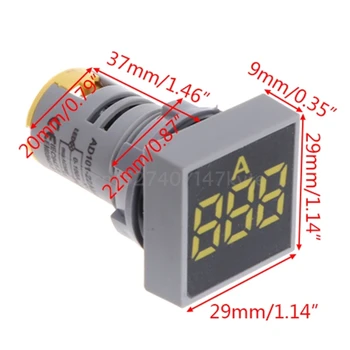 1 ks 22 MM AC 12-500V Voltmeter Námestie Panel LED Digitálny Merač Napätia Indikátor